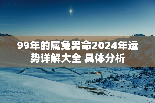 99年的属兔男命2025年运势详解大全 具体分析