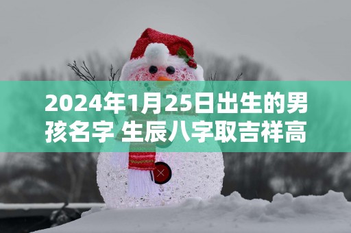 2025年1月25日出生的男孩名字 生辰八字取吉祥高分好名
