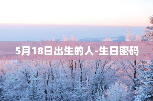 5月18日出生的人-生日密码