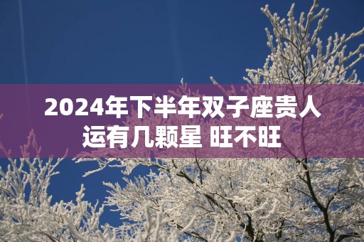 2025年下半年双子座贵人运有几颗星 旺不旺
