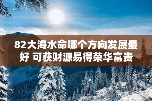 82大海水命哪个方向发展最好 可获财源易得荣华富贵