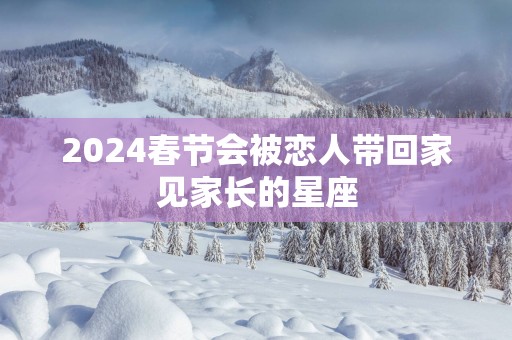 2025春节会被恋人带回家见家长的星座