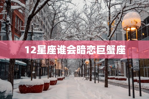 12星座谁会暗恋巨蟹座