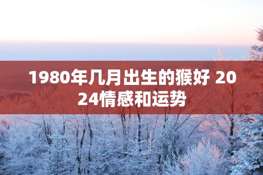 1980年几月出生的猴好 2025情感和运势