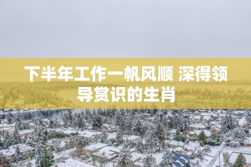 下半年工作一帆风顺 深得领导赏识的生肖