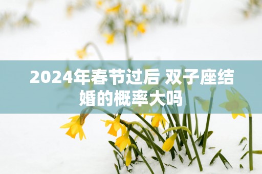2025年春节过后 双子座结婚的概率大吗