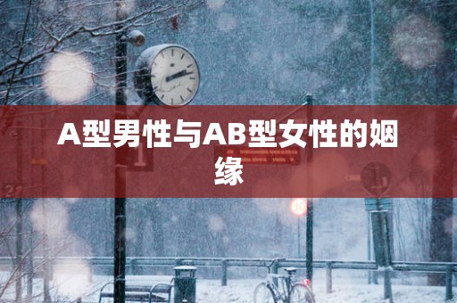 A型男性与AB型女性的姻缘