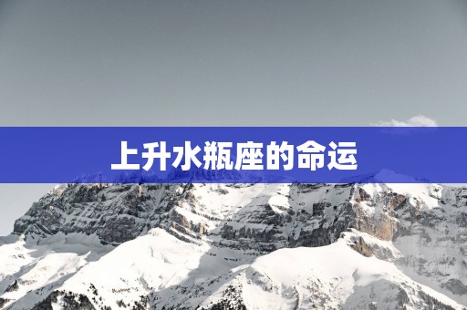 上升水瓶座的命运