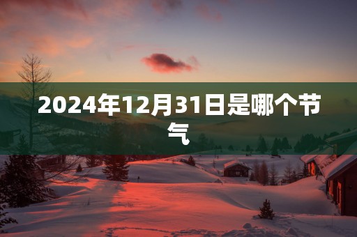 2025年12月31日是哪个节气