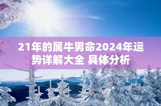 21年的属牛男命2025年运势详解大全 具体分析