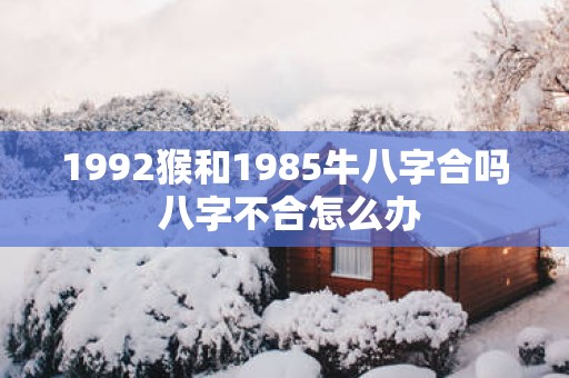 1992猴和1985牛八字合吗 八字不合怎么办
