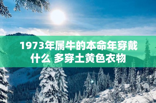 1973年属牛的本命年穿戴什么 多穿土黄色衣物