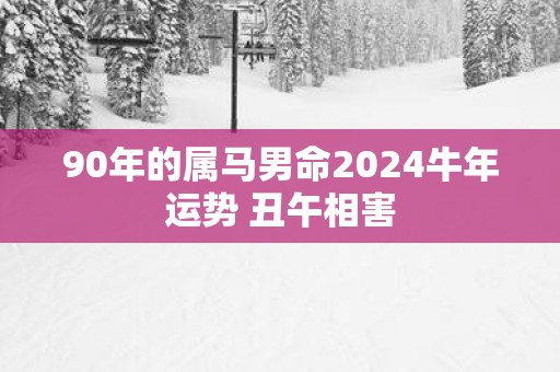 90年的属马男命2025蛇年运势 丑午相害