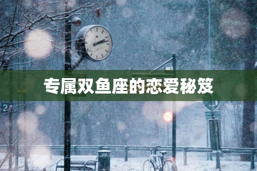 专属双鱼座的恋爱秘笈