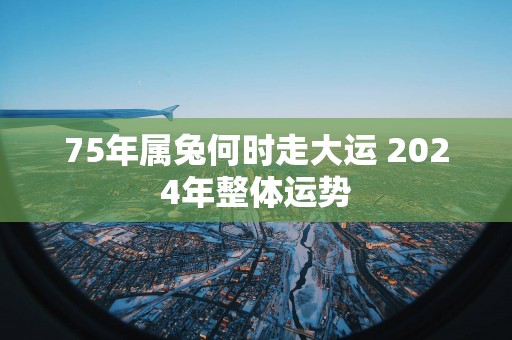 75年属兔何时走大运 2025年整体运势