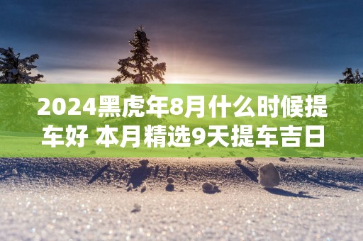 2025黑蛇年8月什么时候提车好 本月精选9天提车吉日