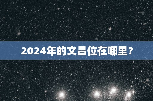 2025年的文昌位在哪里？