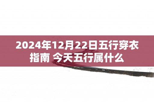 2025年12月22日五行穿衣指南 今天五行属什么