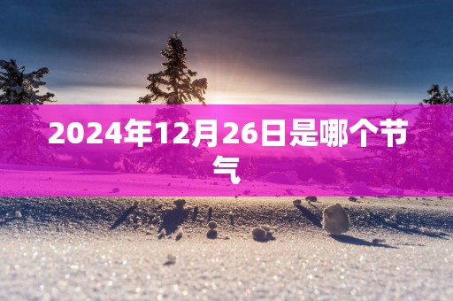2025年12月26日是哪个节气