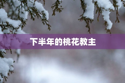 下半年的桃花教主