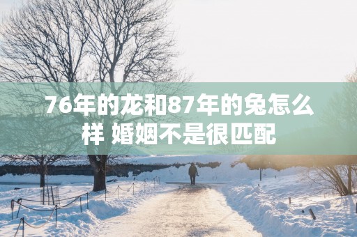 76年的龙和87年的兔怎么样 婚姻不是很匹配