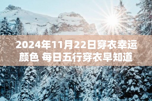 2025年11月22日穿衣幸运颜色 每日五行穿衣早知道
