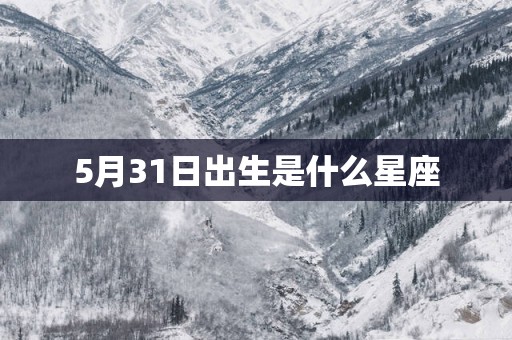 5月31日出生是什么星座