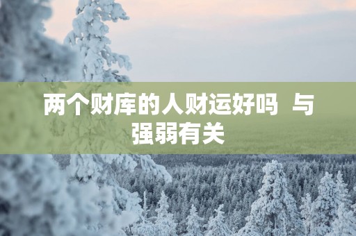 两个财库的人财运好吗  与强弱有关