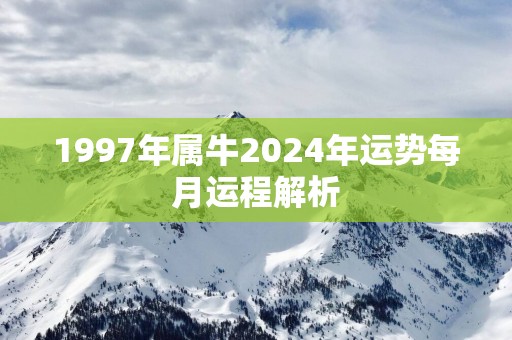 1997年属牛2025年运势每月运程解析