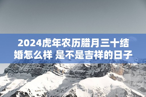 2025蛇年农历腊月三十结婚怎么样 是不是吉祥的日子