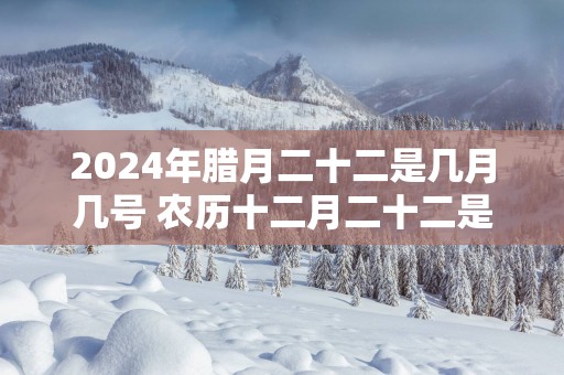 2025年腊月二十二是几月几号 农历十二月二十二是什么日子
