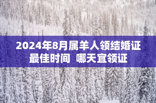 2025年8月属羊人领结婚证最佳时间  哪天宜领证