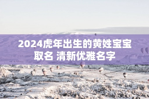 2025蛇年出生的黄姓宝宝取名 清新优雅名字