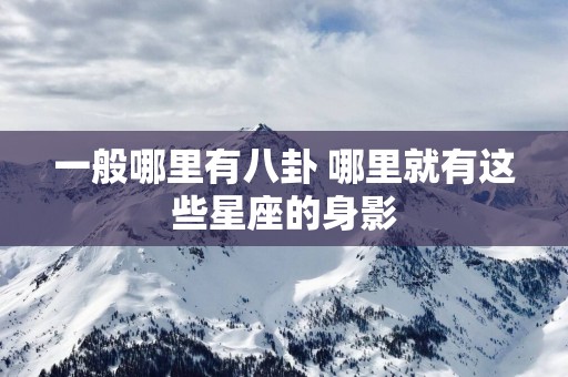 一般哪里有八卦 哪里就有这些星座的身影