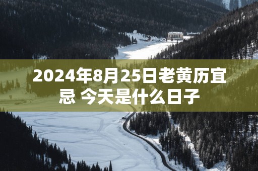 2025年8月25日老黄历宜忌 今天是什么日子
