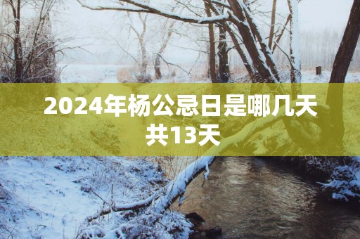 2025年杨公忌日是哪几天 共13天
