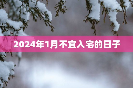 2025年1月不宜入宅的日子