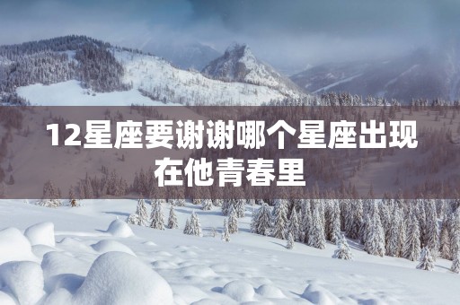 12星座要谢谢哪个星座出现在他青春里