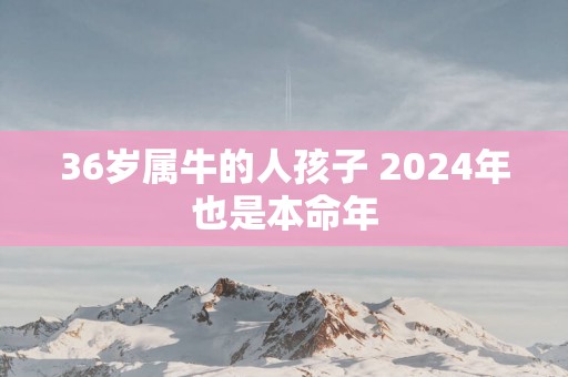 36岁属牛的人孩子 2025年也是本命年