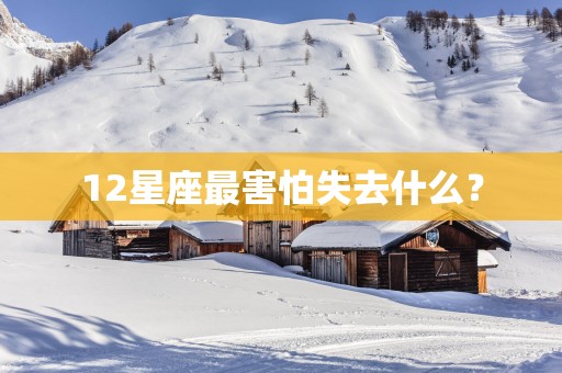 12星座最害怕失去什么？