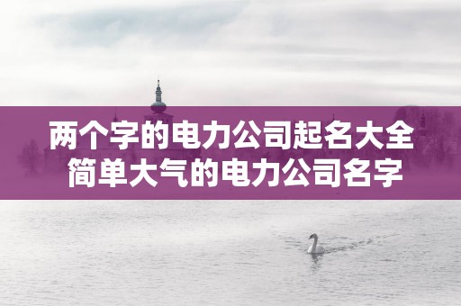 两个字的电力公司起名大全 简单大气的电力公司名字免费