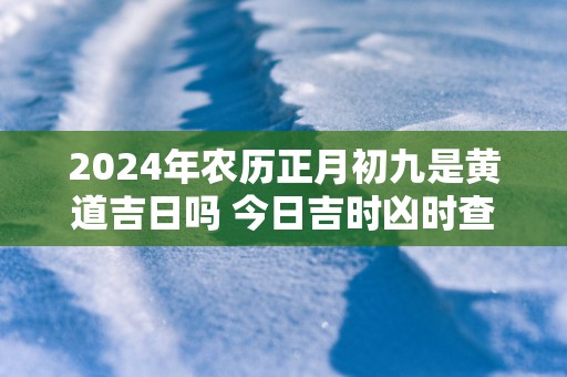 2025年农历正月初九是黄道吉日吗 今日吉时凶时查询
