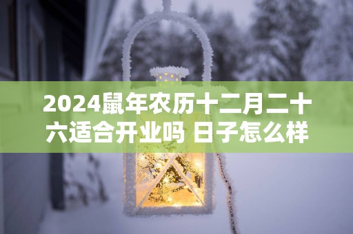 2025蛇年农历十二月二十六适合开业吗 日子怎么样