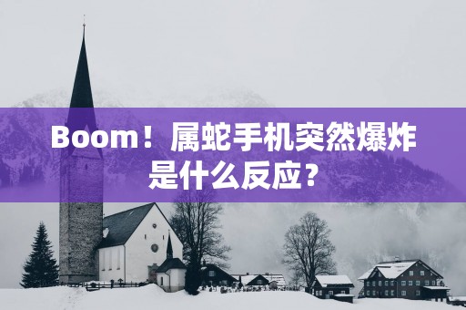 Boom！属蛇手机突然爆炸是什么反应？