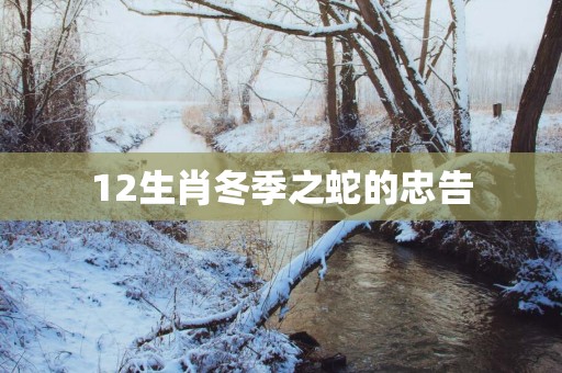 12生肖冬季之蛇的忠告