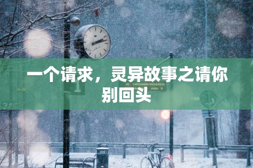 一个请求，灵异故事之请你别回头