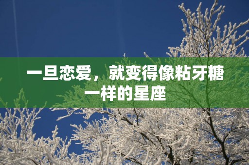 一旦恋爱，就变得像粘牙糖一样的星座