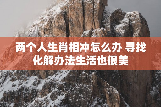 两个人生肖相冲怎么办 寻找化解办法生活也很美