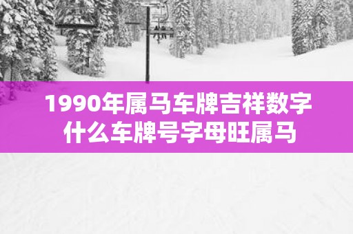 1990年属马车牌吉祥数字 什么车牌号字母旺属马