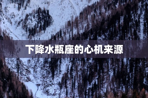 下降水瓶座的心机来源